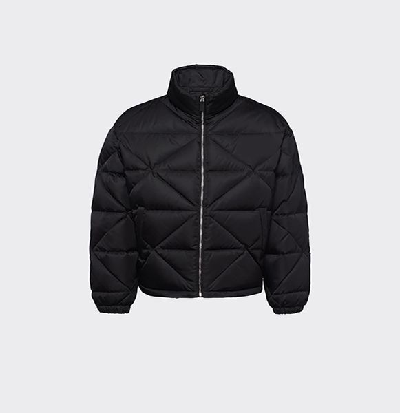 

202 nen's new re-nylon down jacket luxury jacket, Black;brown
