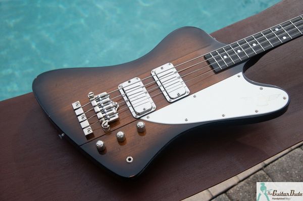 

classic 1990 greco thunderbird bass - brown sunburst electric guitar