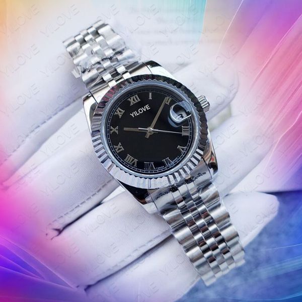 

31mm black dial roman numeral women's watch r factory high end 316l stainless steel clock sapphire glass high strengthen luminous wrist, Slivery;brown