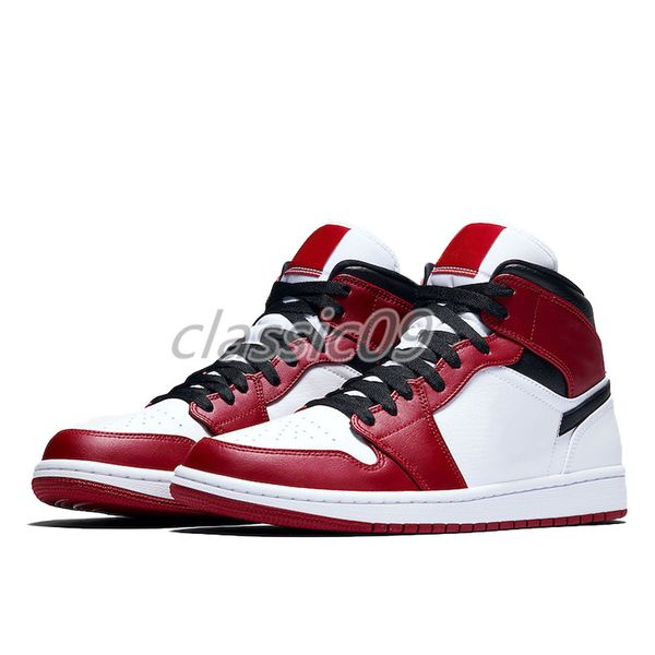 

1s mid chicago men women basketball shoes se white black red mid alternate red yellow multi patent trainers sneakersnfmw