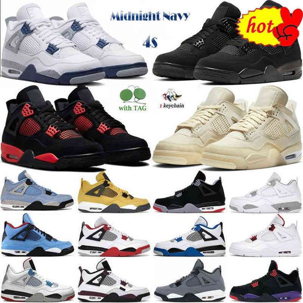 

boots basketball shoes men women midnight navy 4 4s red thunder sail black cat w