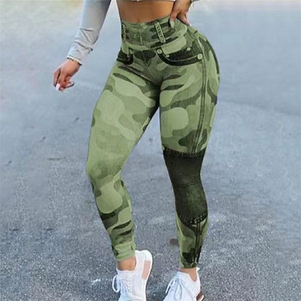 

camouflage seamless leggings women high waist scrunch butt booty gym wear femme sports camo fitness yoga pants 220808, Black