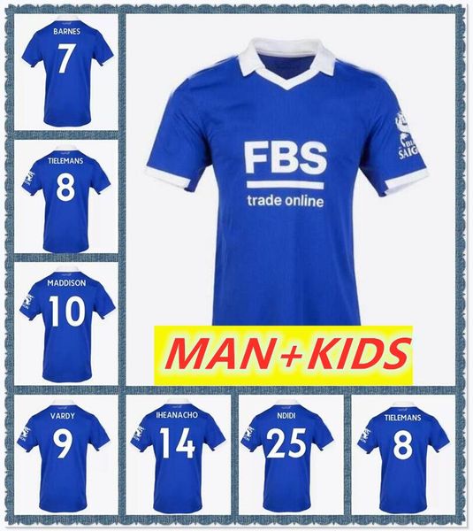 

leicester soccer jerseys city vardy ndidi tielemans 2022 2023 maddison iheanacho gray ndidi morgan ricardo 22 23 football shirt uniforms men, Black;yellow