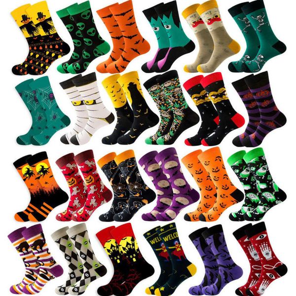 Herbst Winter Designer Männer Und Frauen Socken Neue Mode Halloween Weihnachten männer Frauen Mid Tube Socken