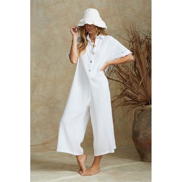 

cotton linen jumpsuit elegant for women sleeveless vest conjoined female trousers elegance casual loose jumpsuits t200509, Black;white