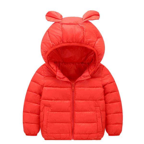

autumn winter boys thick cotton jackets fashion windbreaker jackets baby girls casual hooded runaway for children 13 colors 8 t j220718, Blue;gray