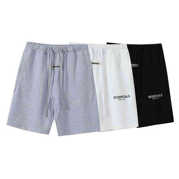 

2021fog summer new fog sens high street loose reflective sweatpants men's and women's casual trendy shorts direct sales store, White;black