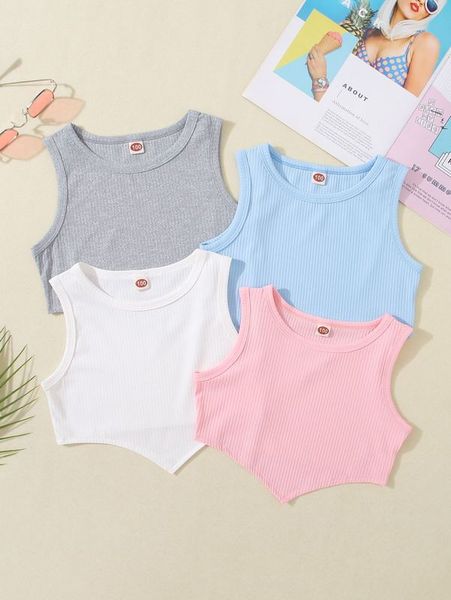 

toddler girls 4pcs hanky hem tank she, Blue