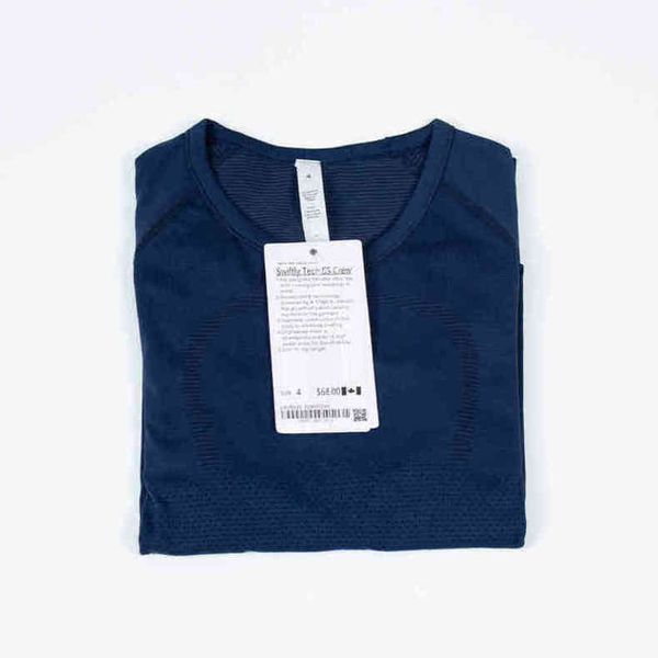 

lulu brand classic high elastics t shirts yoga shirt long sleeve quick dry breathable workout push-up gym t-shirt fitness tees lu tshirts 2, White