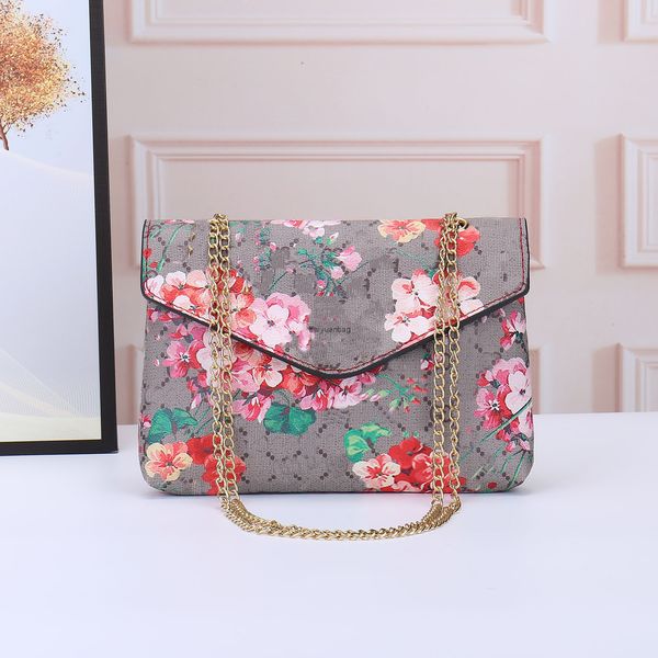 

fashion women handbag luxury brand designer shoulder double g pattern bag 2022 beautiful flowers chain crossbody flap bags wallet with box