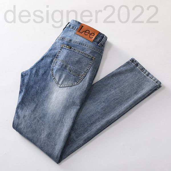 

men's jeans designer men's spring and summer blue jeans slim fit small feet korean pants le sale r76o