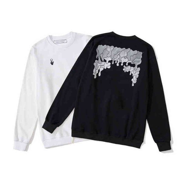 

mens luxury classic sweatshirts designer offs fashion brand back print arrow x hoodies loose hip hop hoodie autumn winter men women sweatshi, Black