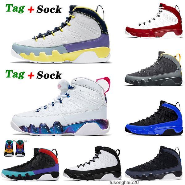 

2021 arrival basketball shoes 9 9s ix change the world white racer blue gym red space jam retro trainers sneakers 40-47 air
