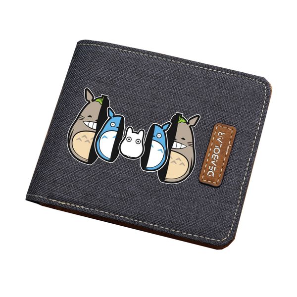 

anime my neighbor totoro cosplay wallet student coin card purse men women short printing carteira wallet teenagers purse, Red;black