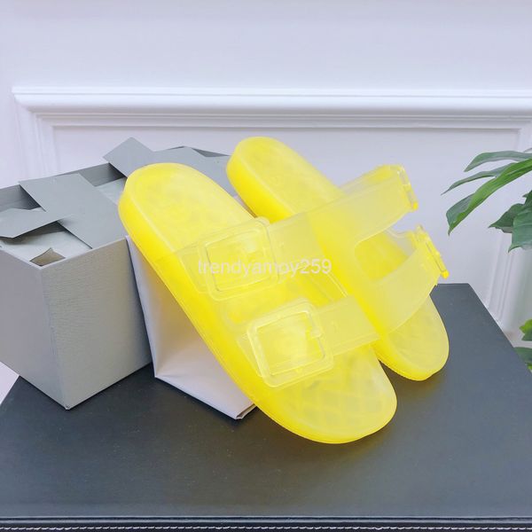 

slippers style classic color transparent buckle cool mop embossing pmf4, Black