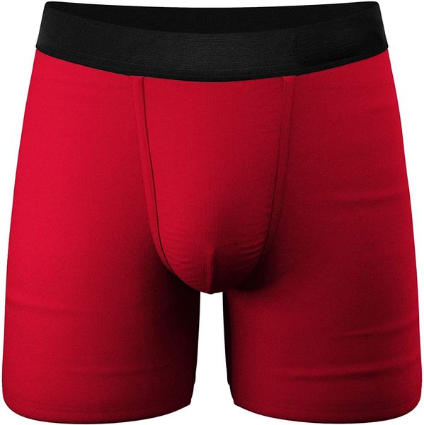 

men pouch boxer briefs micro modal ball hammock underwear black red shorts
