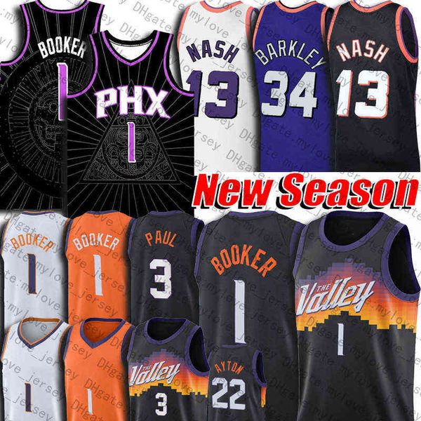 

devin 1 booker jersey chris deandre paul ayton basketball throwback steve 13 nash charles 34 barkley jerseys season aztec stone concept