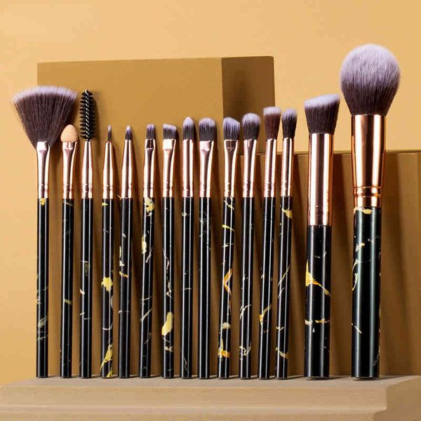 

nxy makeup brush 5 10 15pcs marble brushes set cosmetic tool powder eye shadow foundation blush blending beauty pinceaux de maquillage 0406