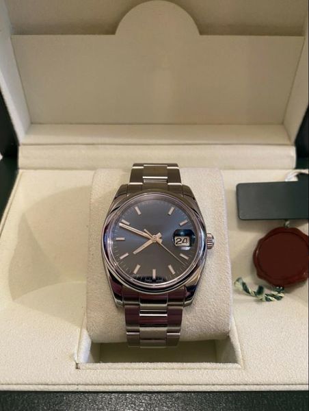 

zp original box watch perpetual date m115200 blue dial 36mm asia 2813 mechanical automatic stainless steel bracelet watches, Slivery;brown
