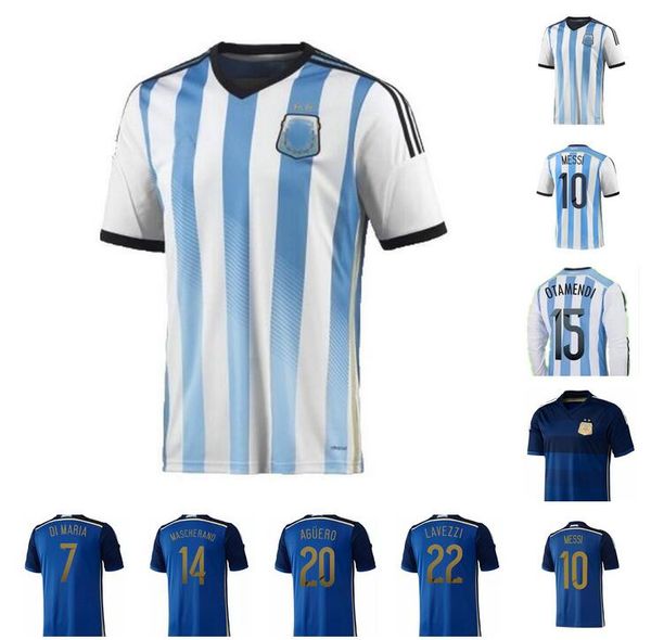 

maradona #10 argentina 2014 retro soccer jerseys 14 home away blue white vintage football shirt classic higuain di maria kun aguero long sho, Black;yellow