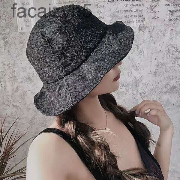 

ball caps designer white lace fisherman's hat children's korean fashion hollow out sunscreen summer fairy sweet versatile sunshade, Blue;gray