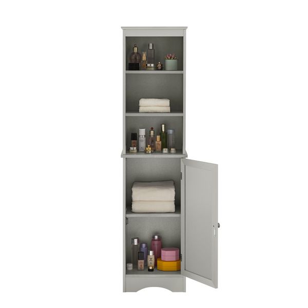 

tall bathroom cabinet standing storage cabinet with doors with adjustable shelves grey
