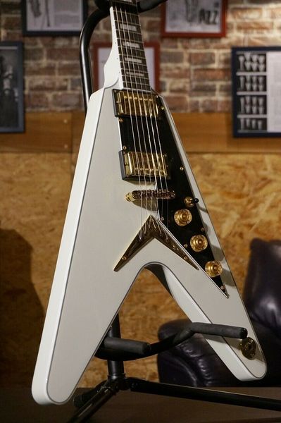 

christian martucci v vintage white electric guitar #4 same of the pictures