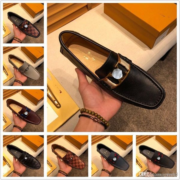 

mm 2022 designer luxury shoe men zapatos de hombre slip-on leather shoes casual male shoes comtable red driving moccasin soft non-slip loafe, Black