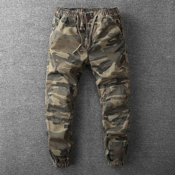 Pantaloni da jogging cargo mimetici alla moda Pantaloni da uomo Pantaloni militari casual Pantaloni larghi larghi stile militare Streetwear Pantaloni Harem retrò 220816