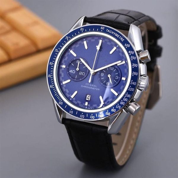 

all subdials work leiusre menes and men stainless quartz wristwatches satch watch watch relogies for men relojes gift302d, Slivery;brown
