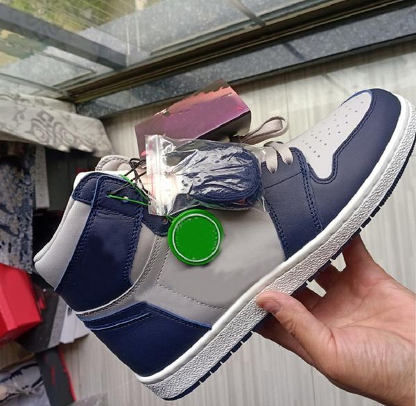 

shoes brand 1 high 85 georgetown 1s college navy summit white-tech grey outdoor sneakers sports