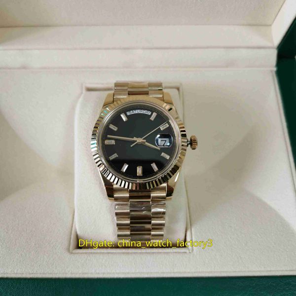 

with box papers mens watch bp maker 40mm day-date 228238 diamond dial 18k yellow gold watches cal.2813 2836 3255 movement automatic men&#039, Slivery;brown