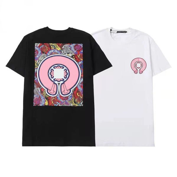 

men's ch loose t shirts brand man t-shirt luxury summer women cross sanskrit tees letter designer tshirts boy fashion round neck shirt, White;black