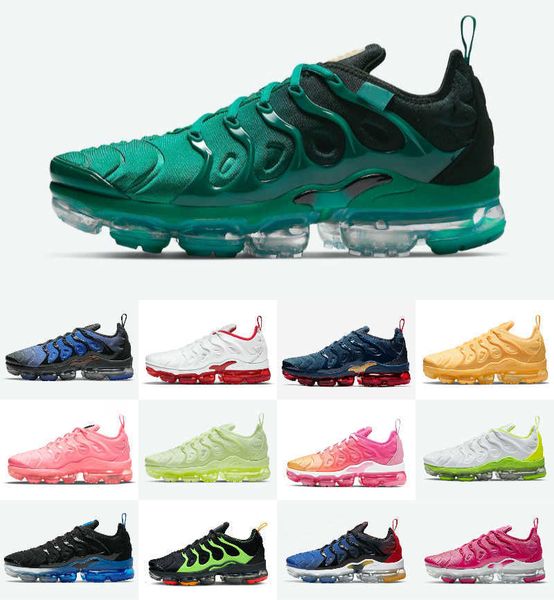 

tn plus running shoes men women triple black white red bubblegum yolk cherry cool grey neon olive since air max orange gradients designer me