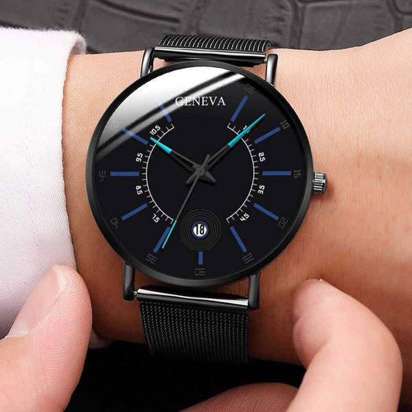 

mens watches casual fashion business quartz wristwatch stainless steel mesh belt date calendar relogio masculino reloj hombre, Slivery;brown