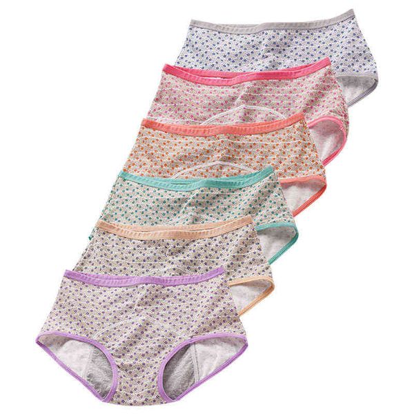 

6pcs/lot menstrual period underwear women cartoon panties ladies seamless sanitary physiological leakproof underwear t220810, Black;pink