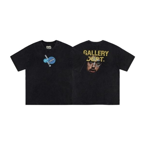 

fashion gallerydept t shirt spray national tide love printing round neck short sleeve brand loose couple casual half, White;black