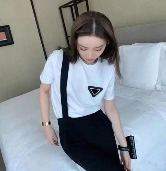 

22ss paris fashion designer womens short sleeve t shirt pure cotton comfortable prd mens loose asian size l0oq#, White