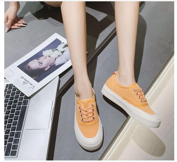 

knitted mesh women white shoes 2021 summer spring student casual sport flats shoes outside 2.5cm heel 35-39 size 114q#, Black