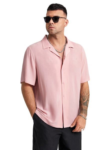 

extended sizes men button front shirt b3fs#, White;black