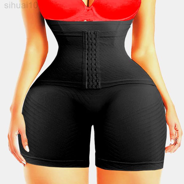 

high waist trainer body shaper for women dress slimming pants tummy control panties shapewear butt lifter belly belt l220802, Black;white