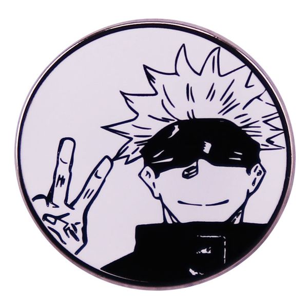 

japanese anime icons manga jujutsu kaisen enamel lapel pin badge pins hats backpack decoration jewelry accessories gifts anime s011, Blue