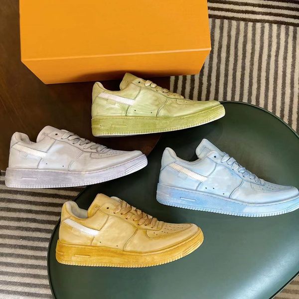 

level brand joint design famous designer men skateboard shoes classic washed cowhide low-platform sneakers man outdoor basketball sports sho