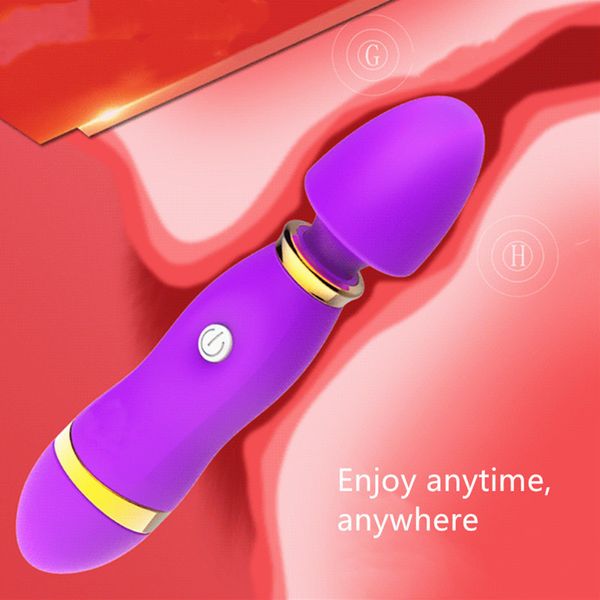 G-Spot AV Vibrador à prova d'água para mulheres adultos de massager sexy brinquedos de 12 velocidades de 12 velocidades clitóris de baixo estimulador de bateria itens de beleza movidos a bateria