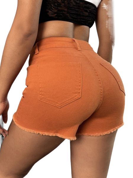 

sxy raw hem button up denim shorts c4dz#, White;black