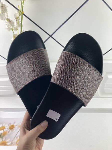 

2022 men's ladies slippers luxury designer summer beach indoor luxury1 flat sandals men's and women's sizes 35 to 46 xb10003, Black
