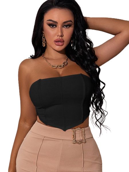 

sxy zip back bandana hem crop tube q8fq#, White