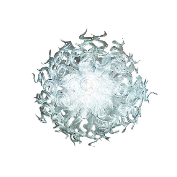 

60cm hand made murano glass clear chandelier dining room lighting decoration, modern pendant lamp art