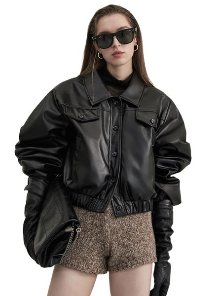 

coldbreak flap detail button front winter coat 17a1#, Black