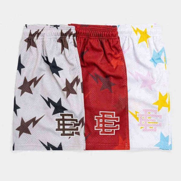 

brand fashion summer men's eric emanuel shorts luxury ee basic short designers newyork city skyline men fitness loose breathable women, White;black
